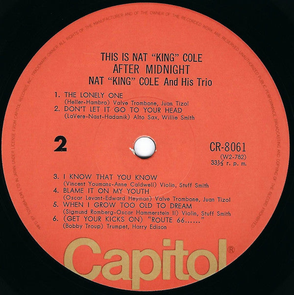 The Nat King Cole Trio - This Is Nat ""King"" Cole After Midnight =...