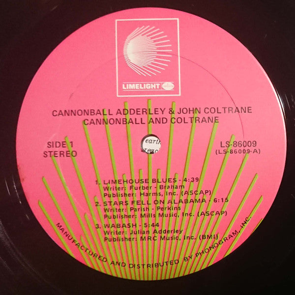 Cannonball* & Coltrane* - Cannonball & Coltrane (LP, Album, RE)