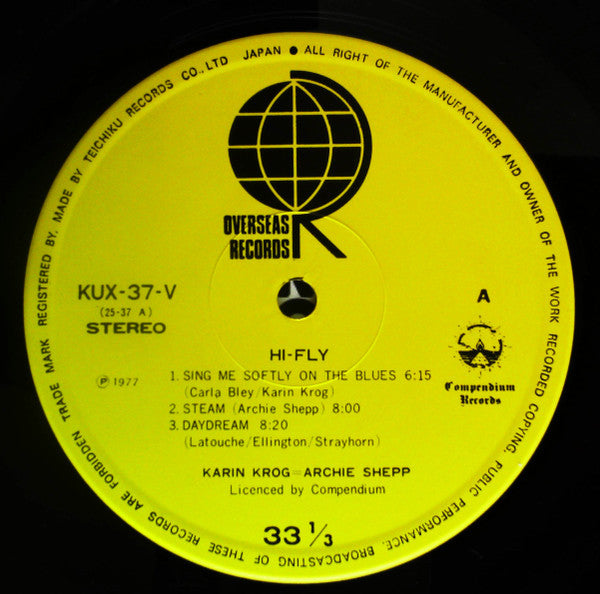 Karin Krog - Archie Shepp - Hi-Fly (LP, Album, Gre)