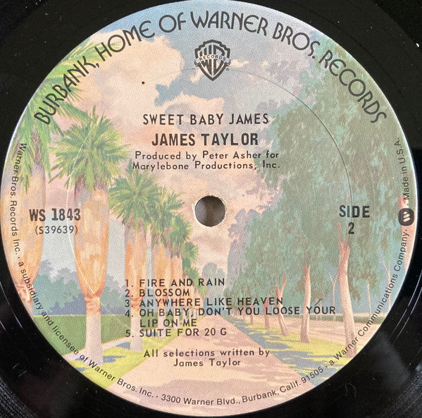 James Taylor (2) - Sweet Baby James (LP, Album, RE, San)