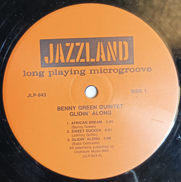 Benny Green Quintet* - Glidin' Along (LP, Album, RE)