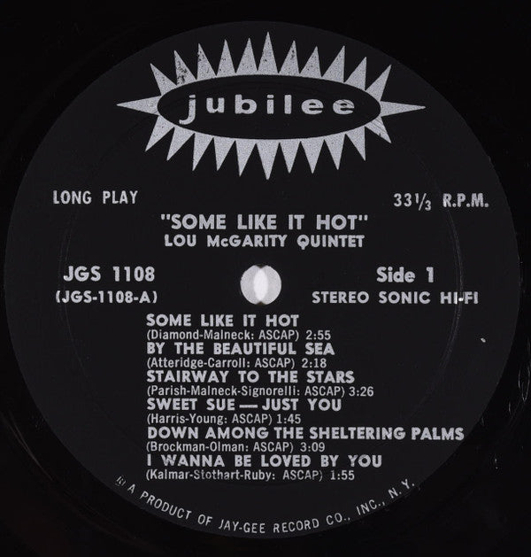 Lou McGarity Quintet - Music From ""Some Like It Hot"" (LP)