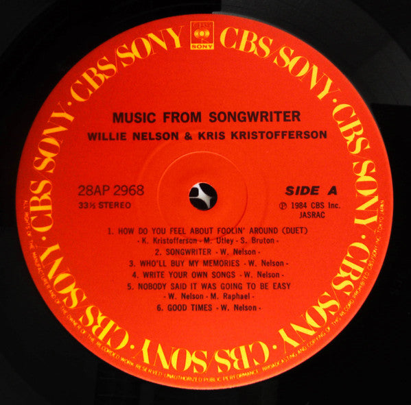 Willie Nelson & Kris Kristofferson - Music From Songwriter (LP, Album)