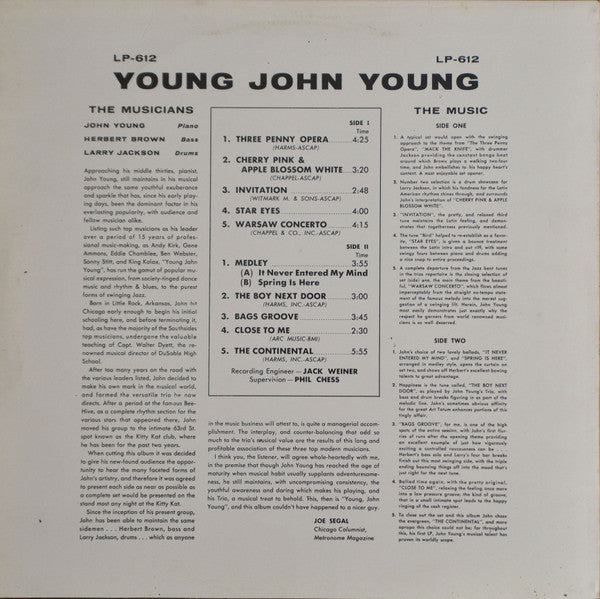 The John Young Trio - Young John Young (LP, RP)