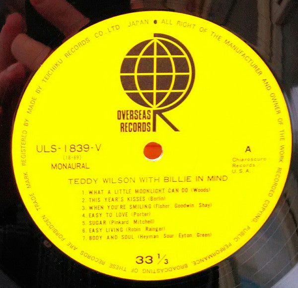 Teddy Wilson - With Billie In Mind (LP, Album, Mono)