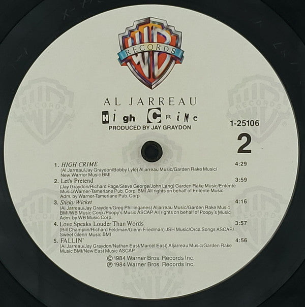 Al Jarreau - High Crime (LP, Album, All)