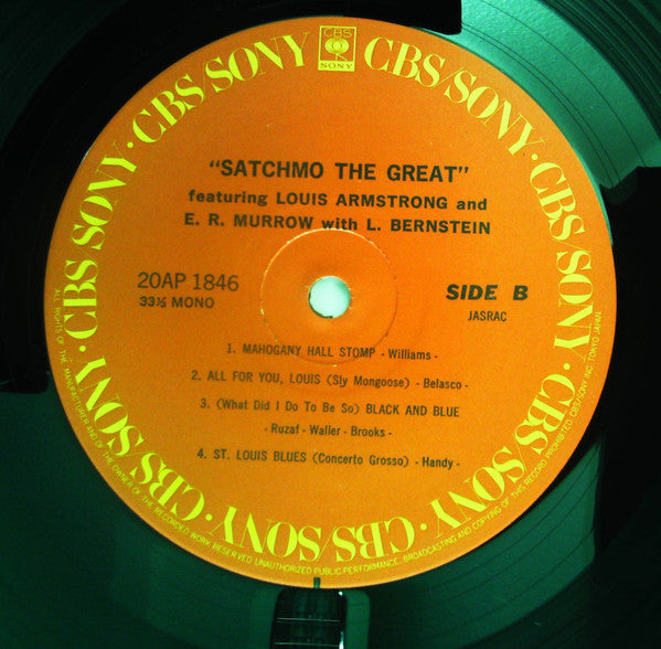 Louis Armstrong - Satchmo The Great(LP, Album, Mono, RE)