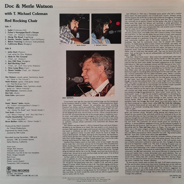 Doc & Merle Watson - Red Rocking Chair(LP, Album)