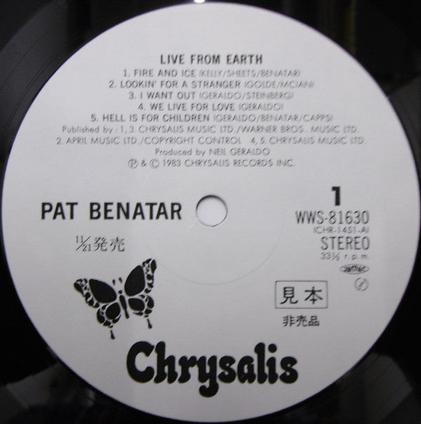 Pat Benatar - Live From Earth (LP, Album, Promo)