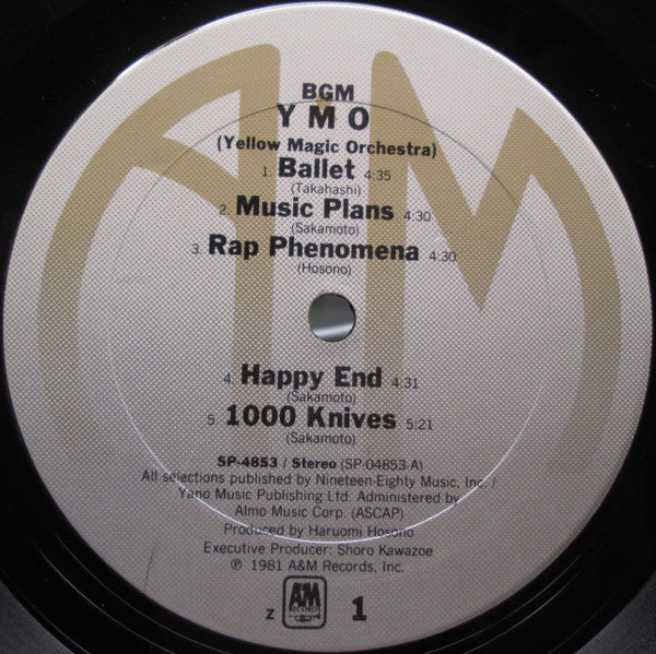 YMO* - BGM (LP, Album, Z -)