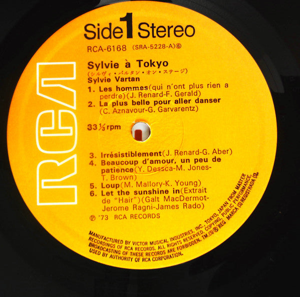 Sylvie Vartan - Sylvie A Tokyo (LP, Album, RE)