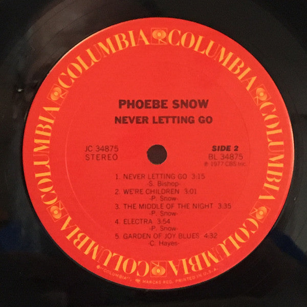 Phoebe Snow - Never Letting Go (LP, Album, Pit)
