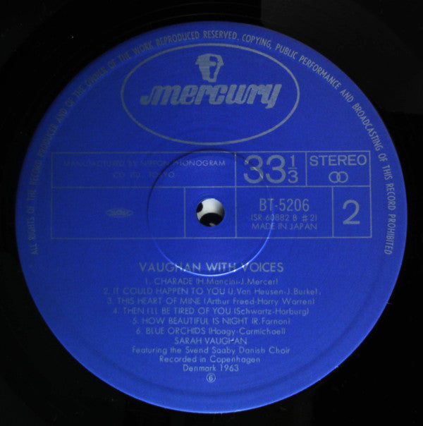 Sarah Vaughan - Vaughan With Voices (LP, Album)