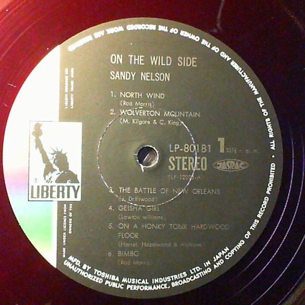 Sandy Nelson - On The Wild Side (LP, Album, red)