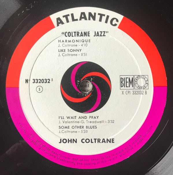 John Coltrane - Coltrane Jazz (LP, Album, Mono, Alt)