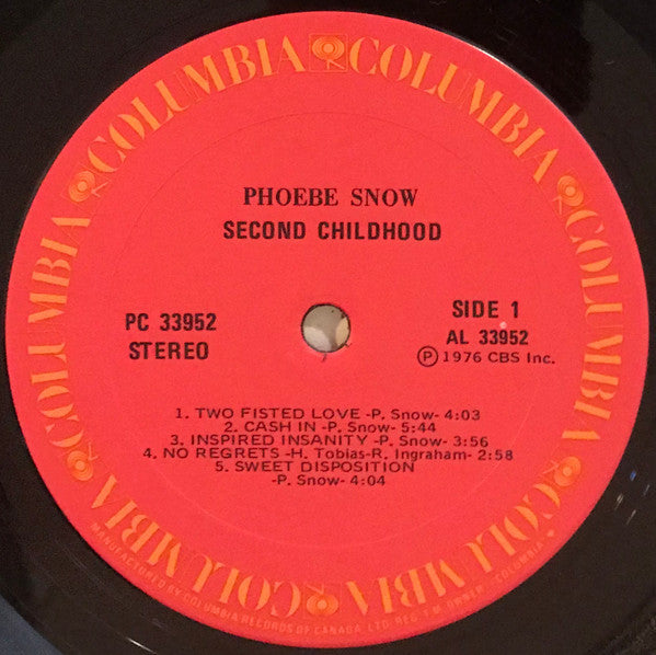 Phoebe Snow - Second Childhood (LP, Album)