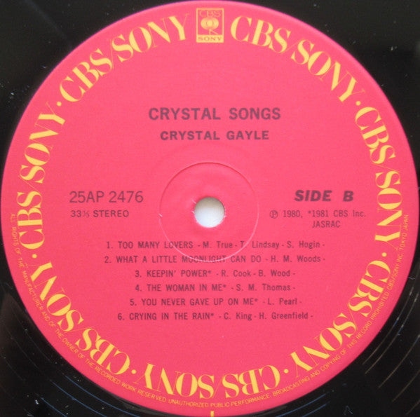 Crystal Gayle - Crystal Songs (LP, Comp)