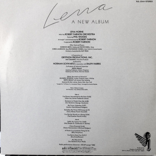 Lena Horne - Lena, A New Album (LP, Album)