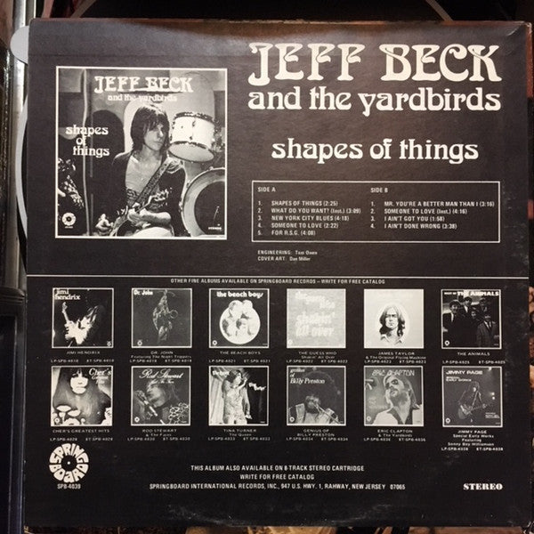 Jeff Beck And The Yardbirds - Shapes Of Things (LP, Comp)