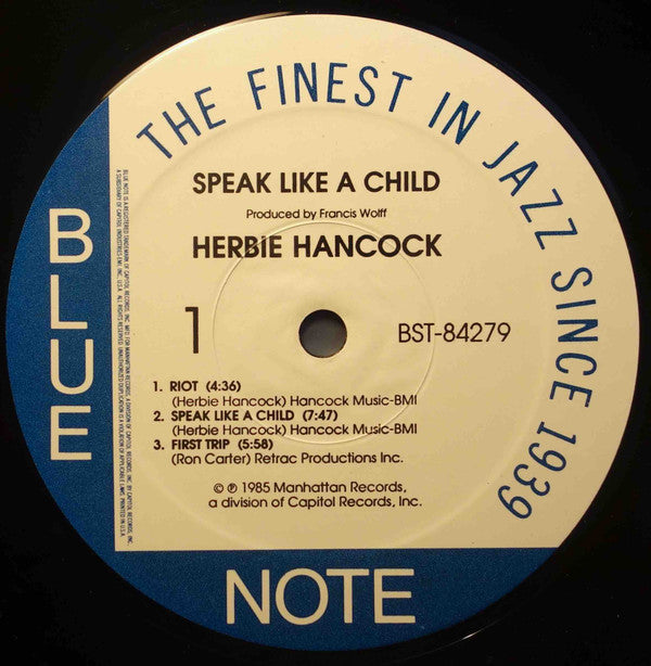 Herbie Hancock - Speak Like A Child (LP, Album, RE)