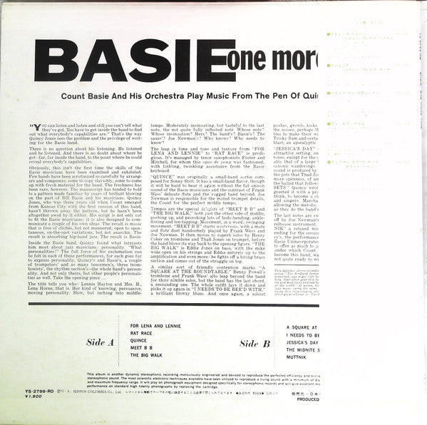 Count Basie Orchestra - Basie - One More Time (LP, Album, RE)
