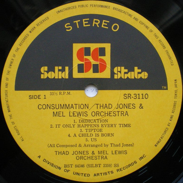 Thad Jones & Mel Lewis - Consummation (LP, Album)
