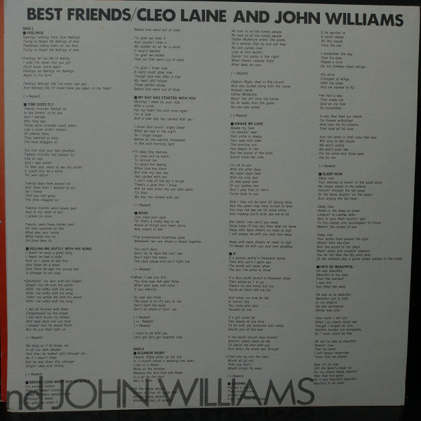 Cleo Laine And John Williams (7) - Best Friends (LP, Album)