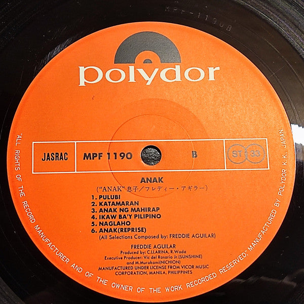 Freddie Aguilar - Anak  (LP, Album)