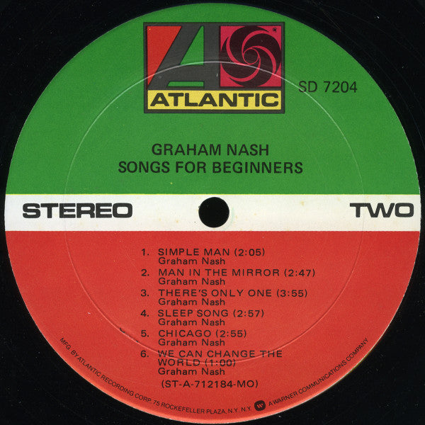 Graham Nash - Songs For Beginners (LP, Album, RP)