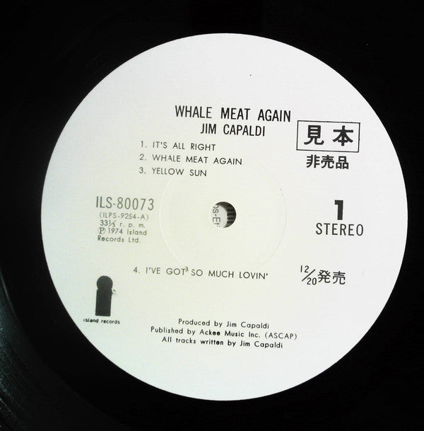 Jim Capaldi - Whale Meat Again (LP, Album, Promo)
