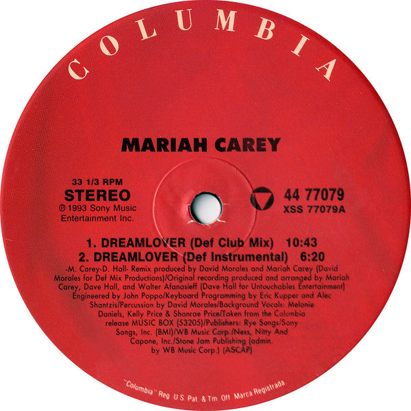 Mariah Carey - Dreamlover (12"", Maxi)