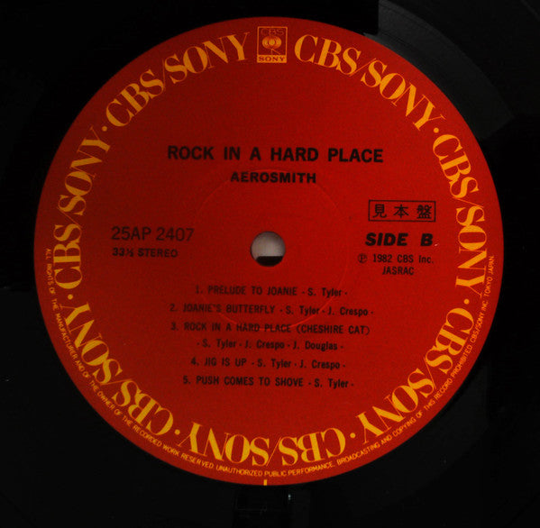 Aerosmith - Rock In A Hard Place (LP, Album, Promo)