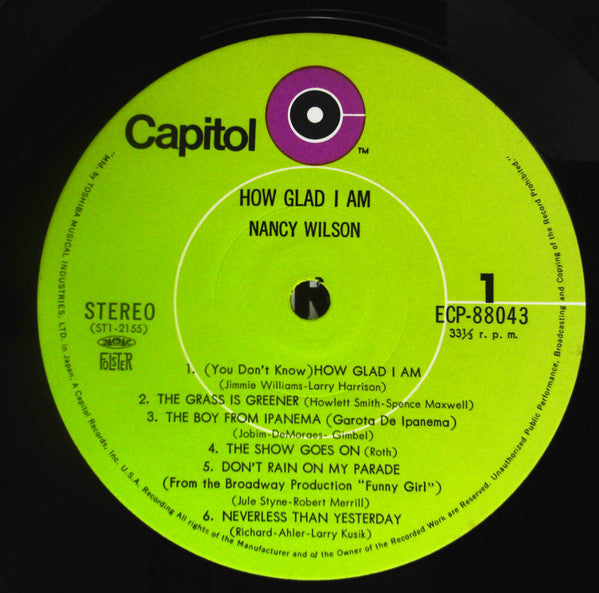 Nancy Wilson - How Glad I Am (LP)