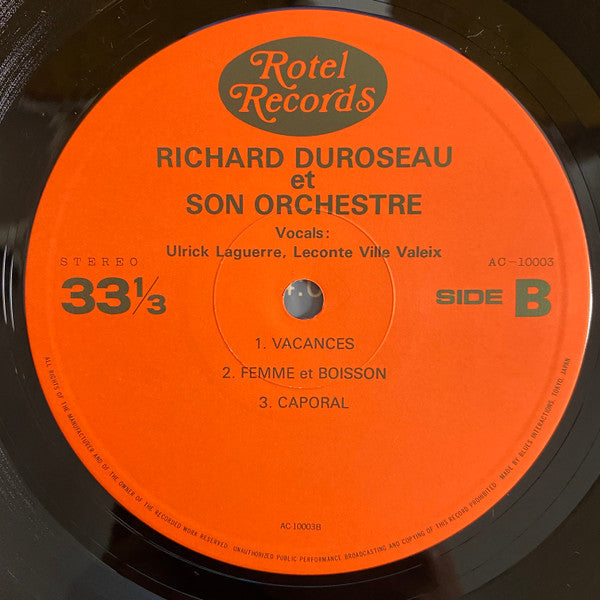 Richard Duroseau Et Son Orchestre - Compas Jupiter (LP, Album)