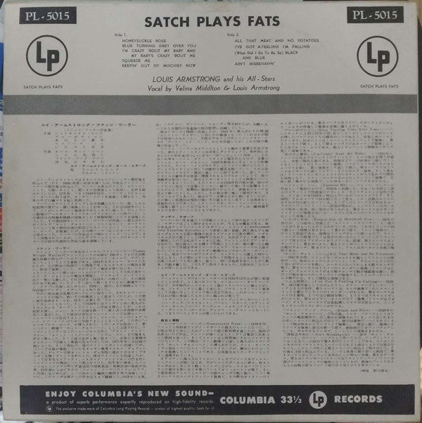 Louis Armstrong And His All-Stars - Satch Plays Fats: A Tribute To ...