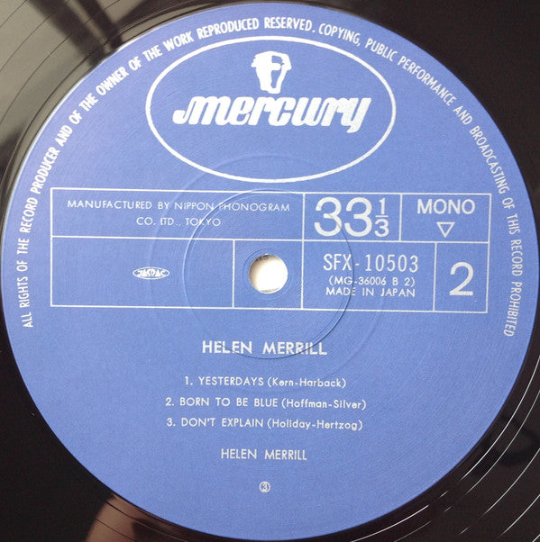 Helen Merrill - Helen Merrill = ユード・ビー・ソー・ナイス(LP, Album, Mono, RE)