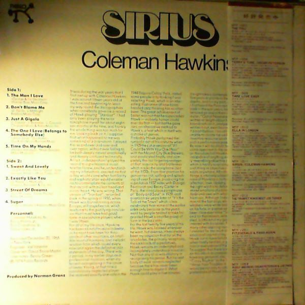 Coleman Hawkins - Sirius (LP, Album)