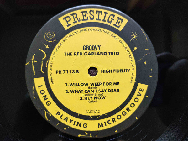 The Red Garland Trio - Groovy (LP, Album, Mono, RE)