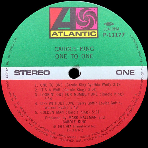 Carole King - One To One (LP, Album)