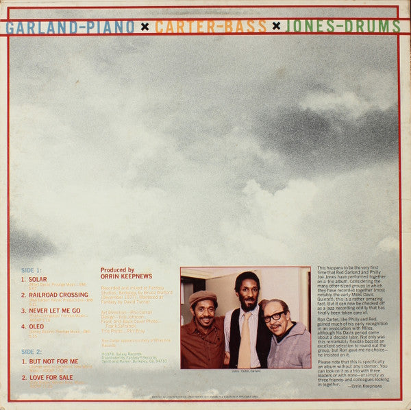 Red Garland / Ron Carter / Philly Joe Jones* - Crossings (LP, Album)