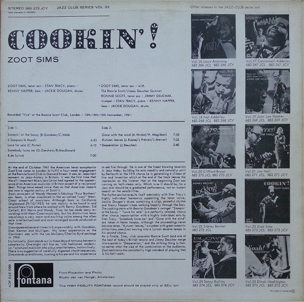 Zoot Sims - Cookin'! (LP, Album, RE)