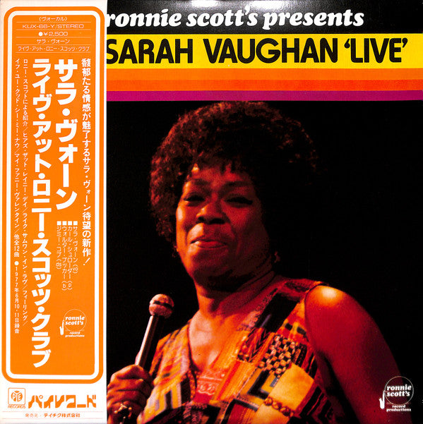 Sarah Vaughan - Ronnie Scott's Presents Sarah Vaughan Live (LP, Album)