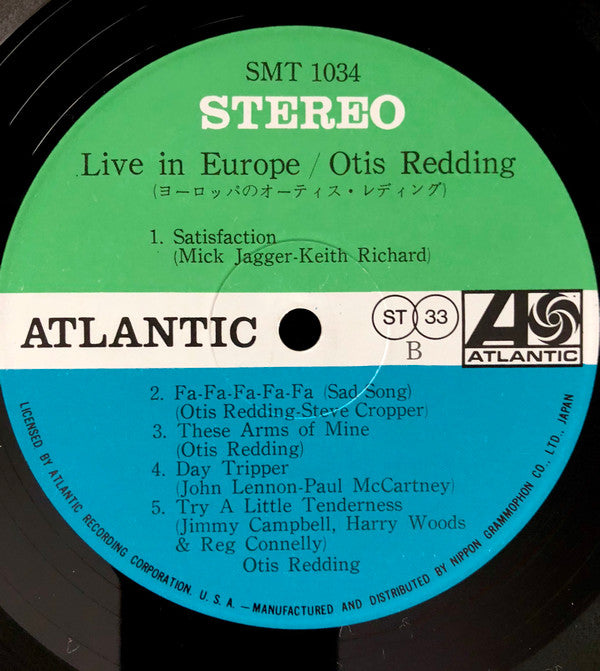 Otis Redding - Otis Redding Live In Europe (LP, Album)