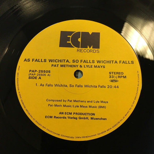 Pat Metheny - As Falls Wichita, So Falls Wichita Falls(LP, Album)