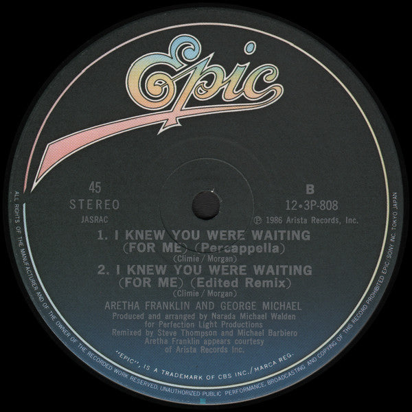 Aretha Franklin - I Knew You Were Waiting (For Me)(12", Single)
