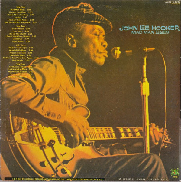 John Lee Hooker - Mad Man Blues (2xLP, Comp, RE, Gat)