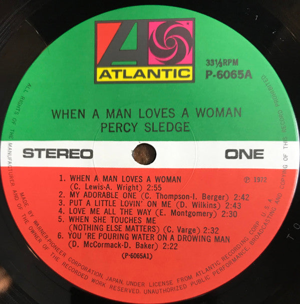 Percy Sledge - When A Man Loves A Woman (LP, Album)