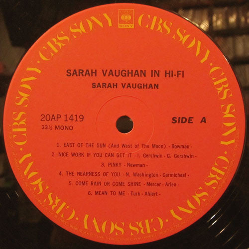 Sarah Vaughan - Sarah Vaughan In Hi-Fi (LP, Album, Mono, RE)