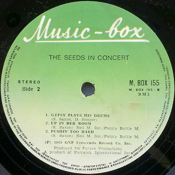 The Seeds - Raw & Alive At Merlin's Music Box (LP, Album, RE)