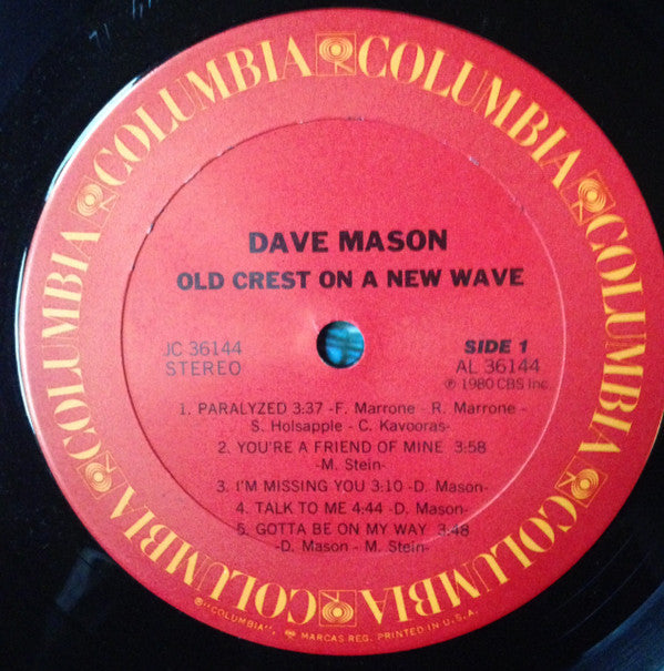 Dave Mason - Old Crest On A New Wave (LP, Album, Gre)